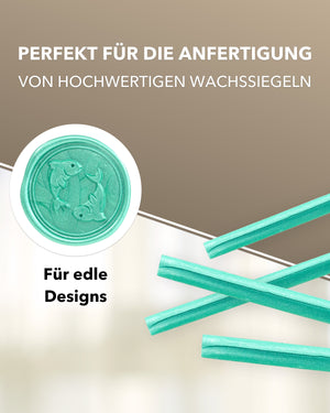 Siegelwachs (flexibel) für Pistole 7 mm, 6-er Pack Jade-perl.