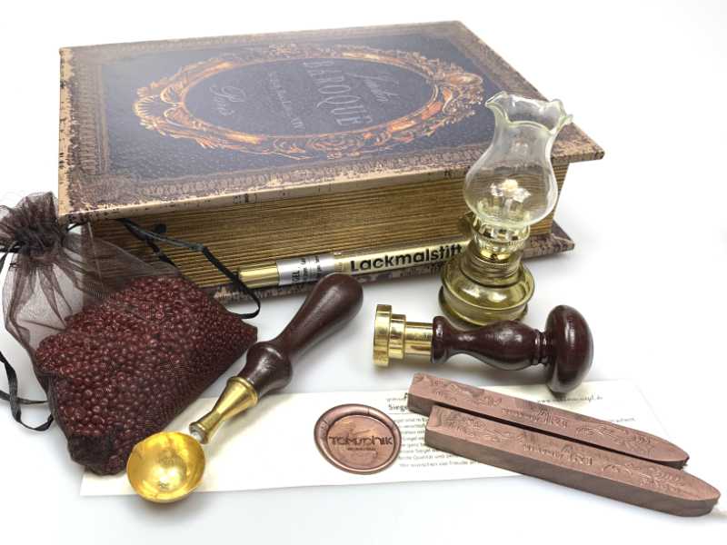 Siegelset Premium mit undividueller Gravur Logo oder Wappen