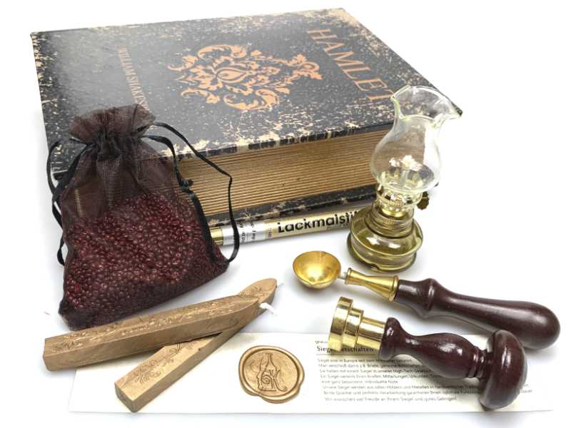 Siegelset Premium mit undividueller Gravur Logo oder Wappen