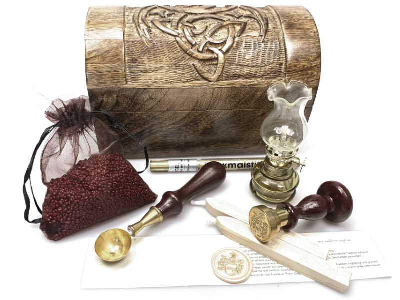 Siegelset Premium mit undividueller Gravur Logo oder Wappen