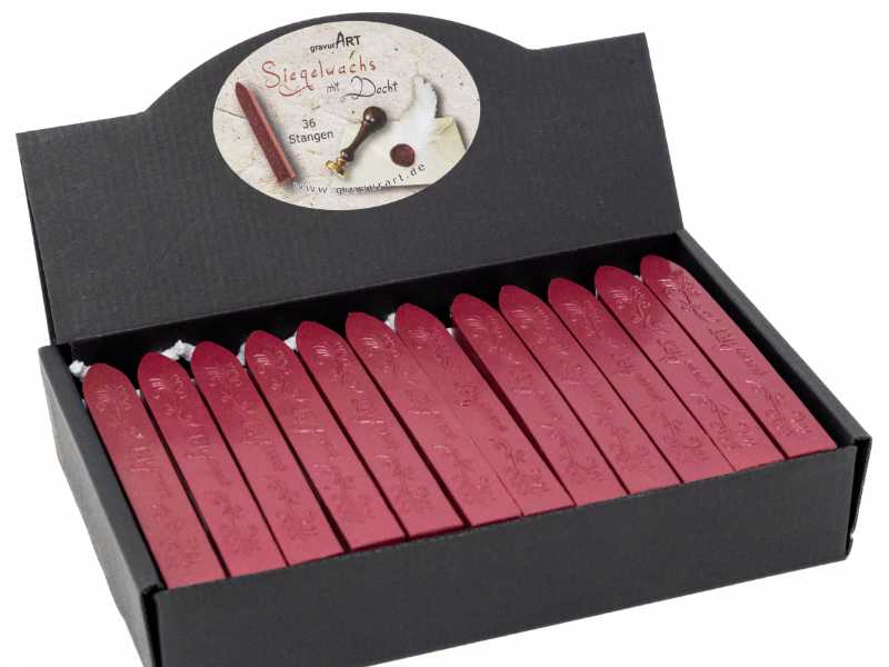 Siegelwachs (flexibel) mit Docht, 36-er Pack Vintage Rosé