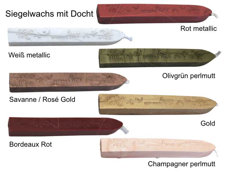 Siegelset gravurArt-  120 Symbole zur Auswahl - inkl. Siegelwachs und Siegelkissen